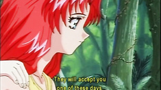 Tied hentai brutally fucked by bandits in the forest