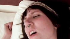 Amateur lesbian licks and fucks her hairy girlfriend