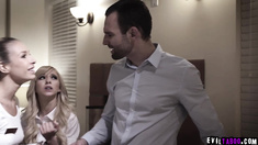 Lucky driver fucks teen besties Kenzie Reeves and Alex Legend