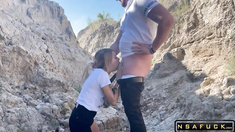 Gave his Penis in the Mouth of a StepSister Outdoors in a Canyon