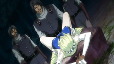 Busty anime Elf caught and poked by shemale hentai
